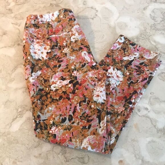 Line-a Domani Floral Print Skinny Ankle Pants - Picture 9 of 11